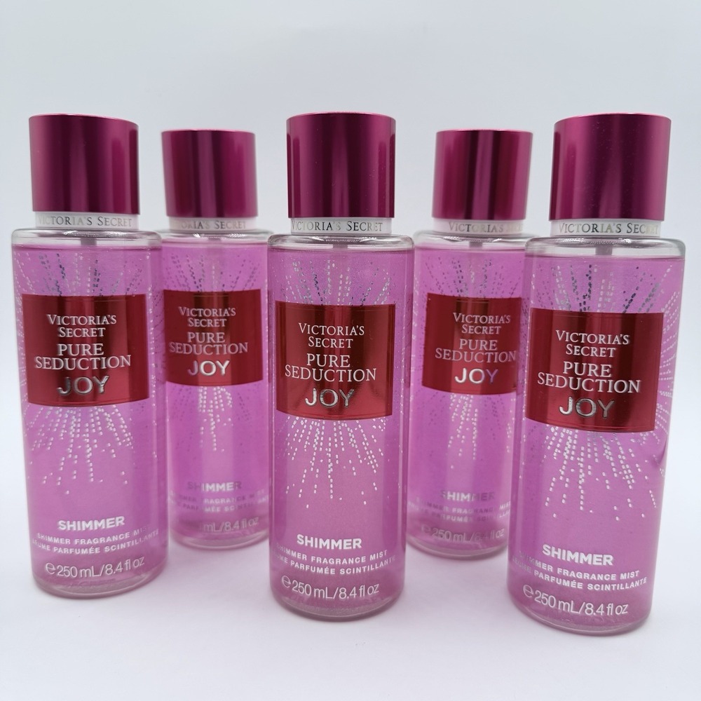 Lot Of 5 Victoria's Secret Pure Seduction Joy Shimmer Fragance Body Mist